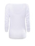 Casual Round neck rib knit cuffs Letters long-sleeve-t-shirt