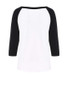 Casual Glamorous Color Block Letters Round Neck Raglan Sleeve T-Shirt