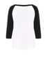 Casual Glamorous Color Block Letters Round Neck Raglan Sleeve T-Shirt