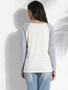 Casual Round Neck Cotton Letter Printed Long-sleeve-t-shirt