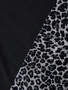 Casual Hooded Dacron Leopard Printed Patchwork Long-sleeve-t-shirt