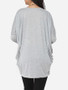 Casual Plain Loose Fitting Delightful Round Neck Long-sleeve-t-shirt
