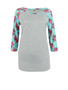 Casual Delightful Round Neck Floral Printed Raglan Sleeve T-Shirt