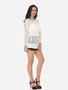 Casual Hollow Out Lace Patchwork Plain Courtly Round Neck Long-sleeve-t-shirt