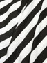 Casual Round Neck Dacron Split Striped Long-sleeve-t-shirt