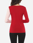 Casual Assorted Colors Elegant Stylish Round Neck Long-sleeve-t-shirt