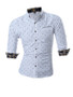 Casual Turn Down Collar Retro Printed Men Shirt