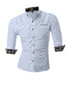 Casual Turn Down Collar Retro Printed Men Shirt