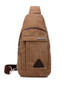 Casual Men Canvas Backpack Shoulder Chest Hiking Bag