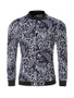 Casual Stylish Band Collar Printed Men Bomber Jacket