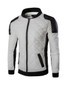Casual Men Modern Band Collar Quilted Plain Bomber Jacket