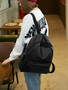 Casual Basic Pu Big Capacity Backpack