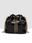 Casual Crocodile Pattern Pu Chain Crossbody Bag