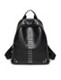 Casual Black Pu Big Capacity Backpack