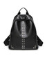 Casual Black Pu Big Capacity Backpack