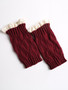 Casual Solid Patterned Knit Leg Warmer