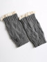 Casual Solid Patterned Knit Leg Warmer