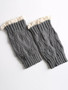 Casual Solid Patterned Knit Leg Warmer