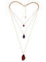 Casual Stone Pendant Three Layers Necklace