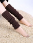 Casual Knit Solid Patterned Leg Warmer