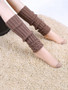 Casual Knit Solid Patterned Leg Warmer