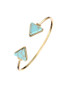 Casual Vintage Faux Turquoise Triangle Cuff Bracelet