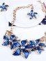 Casual Fashion Flower Fashion Necklace And Earring