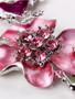 Casual Sweet Flower With Rhinestone Necklace And Earring
