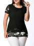 Casual Round Neck Printed Plus Size T-Shirt