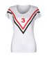 Casual Number Striped Round Neck Short Sleeve T-Shirt