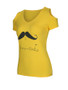 Casual Moustache Printed Open Shoulder Short Sleeve T-Shirt