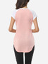 Casual Letter Printed Modern Round Neck Casual-t-shirt