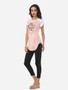 Casual Letter Printed Modern Round Neck Casual-t-shirt