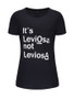 Casual It Is Leviosa Letter Printed Short Sleeve T-Shirt