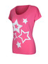 Casual Color Block Star Round Neck Short Sleeve T-Shirt