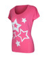 Casual Color Block Star Round Neck Short Sleeve T-Shirt