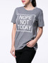 Casual Style Letters Printed Short Sleeve T-Shirt