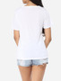 Casual Cartoon Printed Modern Round Neck Short-sleeve-t-shirt