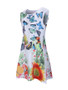 Casual Butterfly Floral Printed Longline Sleeveless T-Shirt