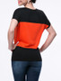 Casual Brief Style Color Block Round Neck Short Sleeve T-Shirt