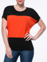 Casual Brief Style Color Block Round Neck Short Sleeve T-Shirt