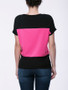 Casual Brief Style Color Block Round Neck Short Sleeve T-Shirt