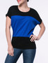 Casual Brief Style Color Block Round Neck Short Sleeve T-Shirt