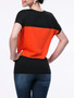 Casual Brief Style Color Block Round Neck Short Sleeve T-Shirt