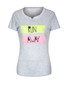 Casual Awesome Color Block Letters Short Sleeve T-Shirt
