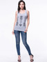 Casual Arrows Printed Scoop Neck Racerback Sleeveless T-Shirt