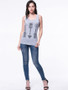 Casual Arrows Printed Scoop Neck Racerback Sleeveless T-Shirt