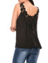 Casual Hot Solid Patchwork Hollow Out Sleeveless T-Shirt