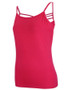 Casual Solid Spaghetti Strap Hollow Out Sleeveless T-Shirt