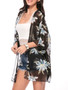 Casual Floral Hollow Out Casual Kimono